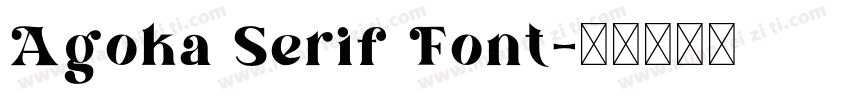 Agoka Serif Font字体转换